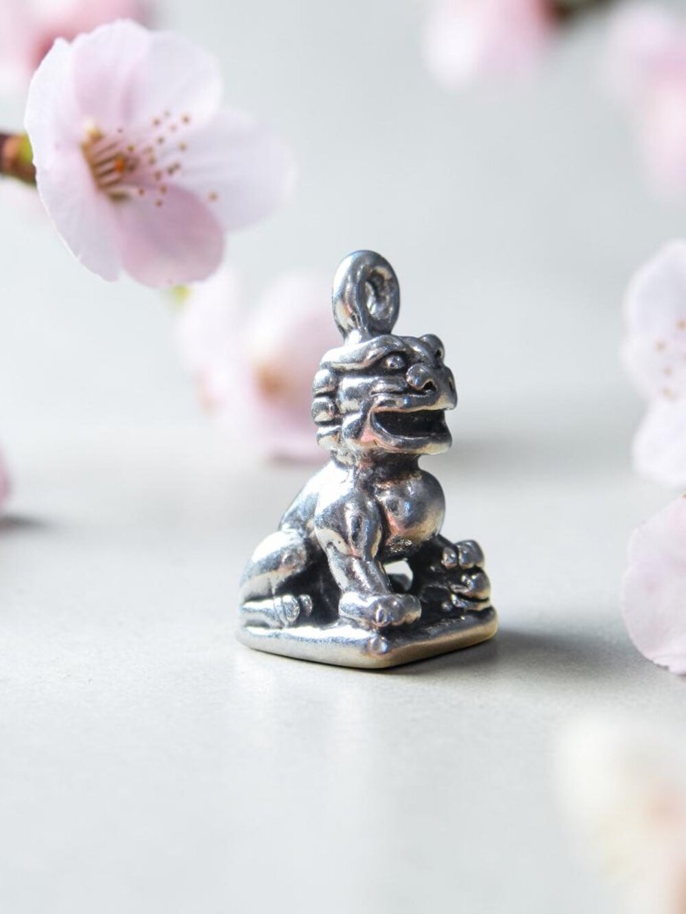 Guardian Lion Charm Sterling Silver Imperial Fu Dog